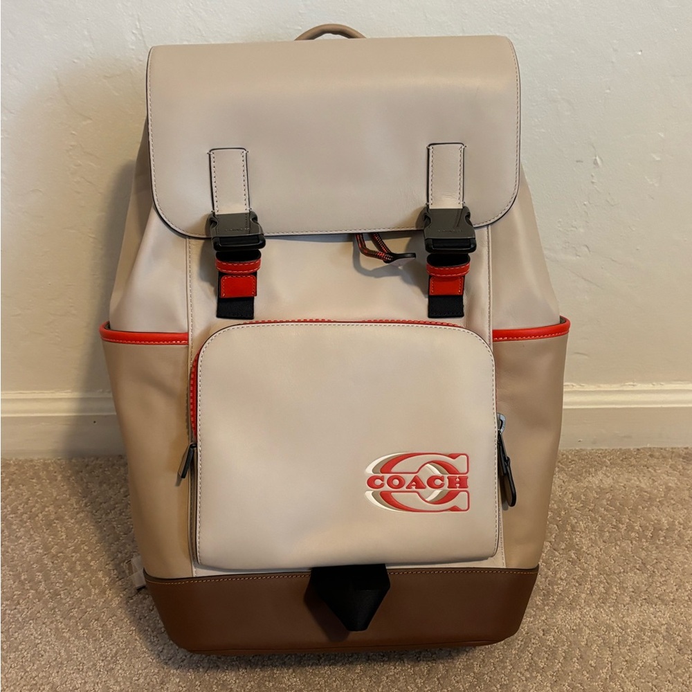 Coach Color Block Track Backpack